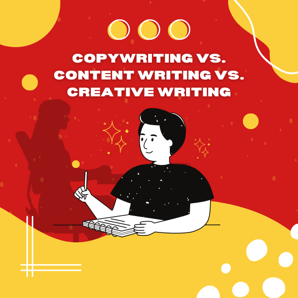 Copywriting vs. Content writing vs. Creative writing